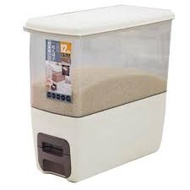 Japanese Rice Dispenser Food Storage Plastic Container Box Measure Label Bekas Simpan Beras Tempat Letak Beras Viral