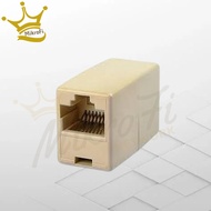 Barrel UTP RJ45 Connector Two RJ-45 Connector Connector - Cream