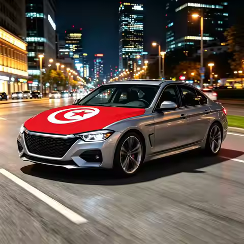 3.8x5.3fts National Tunisia Flag Banner Car Hood Cover Flag Elastic Fabrics Engine Cover For Decorat