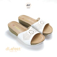 Dlafeet Sandal Wedges Wanita - Laura White