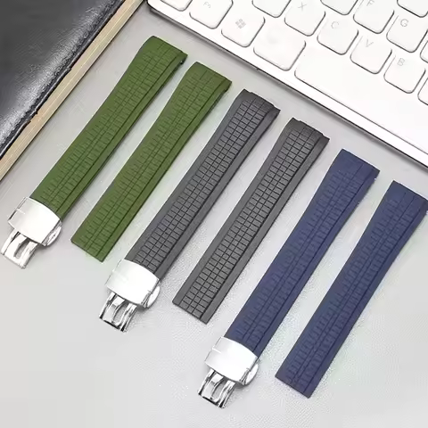 21mm PP Rubber Strap for Patek Philippe Grenade AQUANAUT Series 5167A/5168G Watch Strap Accessories