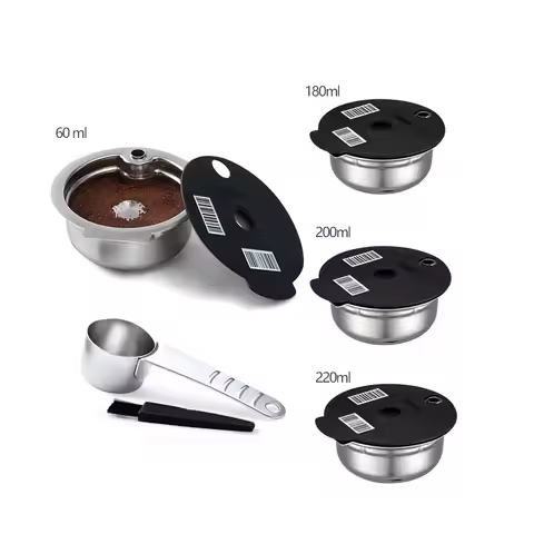 Reusable Coffee Capsule For Bosch Tassimo SUNY HAPPY VIVY Stainless Steel Espresso Coffee Filter Ref