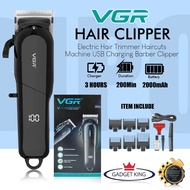 VGR V-118 Professional Hair Clipper Mens Electric Hair Trimmer Haircuts Machine USB Charging Barber 