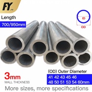 FUYI aluminum tube 3mm wall thickness OD 32-60mm pipe 700mm 950mm length Straight 32 41 42 43 45 46 48 50 51 53 54 60mm outer diameter aluminum tubing pipe