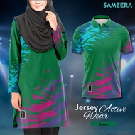 Jersey Active Wear | Woman | Green | Jersey Muslimah | Saiz XS-4XL | | Sejuk Selesa