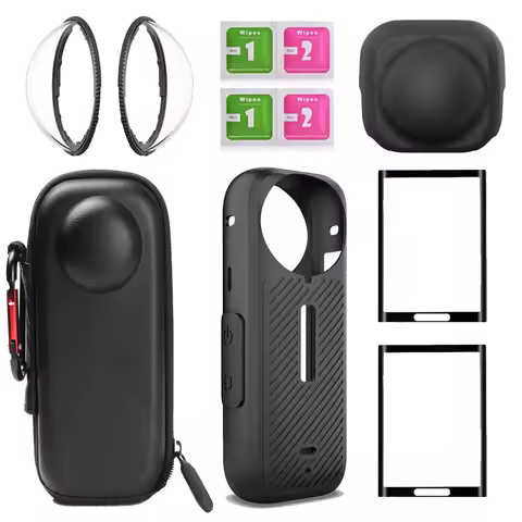 For Insta 360 X5 X4 Camera Protective Accessory Kit Lens Guard/Silicone Protective Cover/Screen Prot