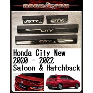 Honda City New Saloon &amp; Hatchback 2020 - 2022 Steel Plate/Door Side Step Black Frame (Not Led) 4pcs/set