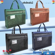 DEALSHOP A3 Project Bag, Multifunctional Large Capacity Mesh Art Bag,  Waterproof Thickened Mesh PVC