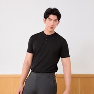 Khaki Bros. - คาคิบรอส - Henley T-shirt - เสื้อยืดแขนสั้นคอ Henley ทรง Regular - KM25K035