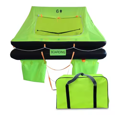 Cheap Auto Throw Over Board 10 Man Life Raft Cradle Emergency 2 4 6 8 12 25Persons Self Inflatable L
