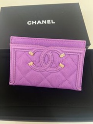Chanel cardholder 薰衣草紫 light purple
