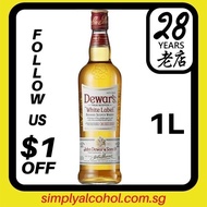 1L Dewars White Label Blended Scotch Whisky 1 Liter w/o Gift Box