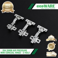 ecoWARE DIA 26mm Air Pressure Mini Conceal Hinge - 2 Hole Kitchen Cabinet Wardrobe Door Hinge