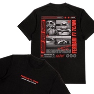 F1 Ferrari - Leclerc & Sainz Black T-shirt (f1 Y2k Collection)