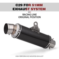 Universal 51mm Escape Moto Tube Motorcycle Exhaust Muffler DB killer For Tmax 500 530 560 AK550 GSX1