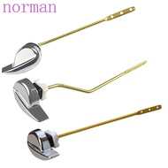 NORMAN Toilet Handle Replacement Parts, Copper Lever 3 Hanging Hole Toilet Tank Flush Lever, Upgraded Steady Universal Chrome Finish Side Mount Toilet Flush Handle Home
