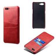 Casing Oppo R11 R17 F1 F3 R9s Plus Pro Luxury Leather Retro Vintage Back Cover Card Holder Hard Case