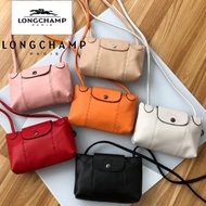 French Original longchamp lambskin shoulder small square bag 1061737 Messenger bag temperament clutch bag wallet female models