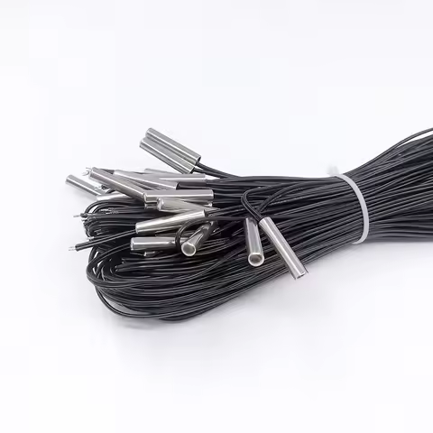 10pcs/lot 3950 NTC10K 5*25MM B3950 NTC Temperature Sensor 10k-+1% 10K NTC Sensor 2M thermistor ntc