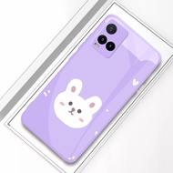 [U42] Softcase Glass Bezel Lilac Vivo Y21 Y21S - Softcase Mirror Vivo - Case Glass Vivo - Softcase G