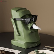Moai Statue Tissue Box Holder Eye-Catching Moai Design Tissue Box for Art Lovers & Home Decor Enthus