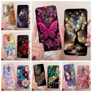 For Motorola Moto E7 Plus Case XT2081-1 Luxury Butterfly Tree Painted Cover Soft Silicone Case For M