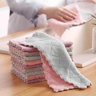 4pc dishcloth absorbent non-stick cloth oil scouring pad kitchen dish towel cleaning cloth table