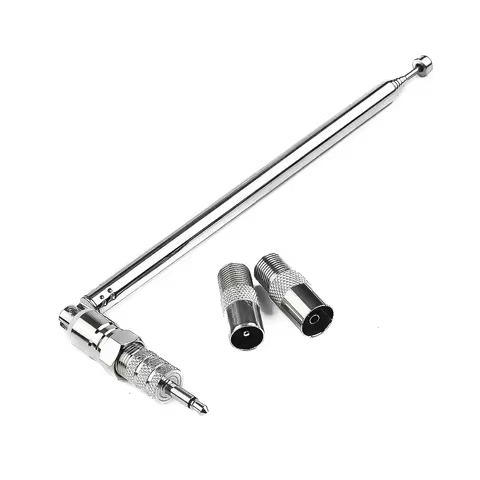 75cm Retractable DAB FM Radios Antenna W 3 Adapter HiFi AV Receiver Mini System Cars Receiver Antenn