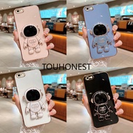 For iPhone 6 Plus Case iPhone 6S Plus Case iPhone 7 Plus Case iPhone 8 Plus Case iPhone X XS Max Case iPhone 11 Pro Max Case iPhone SE 2020 Casing Luxury Cute Silicone 3D Astronaut Stand Phone Cover Case