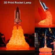 【In stock】New Space Shuttle Lamp and Moon Lamps In Night Light By 3D Print For Space Lovers Rocket L