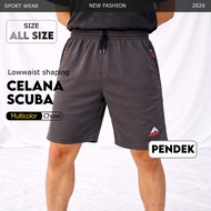 Amused - Men's Running Training Jogger Slimfit Shorts - Scuba Stretch Gym Running Sports Pants