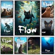Flow 2024 Movie Canvas Wall Art Print Painting Calligraphy Canvas Poster: Crease Free Waterproof Dur