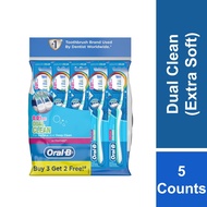 Oral-B UltraThin Dual Clean Extra Soft Manual Toothbrush - PolyBag 5s