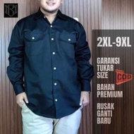 KEMEJA Bigman Jumbo Workshirt Shirt Long Sleeve Collar Shirt 2XL 3XL 4XL 5XL 7XL 9XL