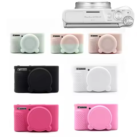 Rubber Silicon Case Body Cover Protector Frame Skin for Canon PowerShot Power Shot SX730 SX740 HS Ca