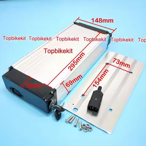 DHL Ebike Battery case Aluminium Rear Rack Case 36V for ebike battery 18650 cells Battery Box ebike 