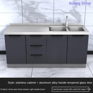 Cabinet storage sink, household kitchen stainless steel mobile stove, kitchen table