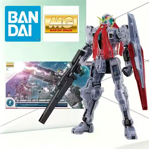 BANDAI MG 1/100 GN-005 Virtue Dual Set Standard White & Gundam Base Clear Color Burst Armor Frame Fl