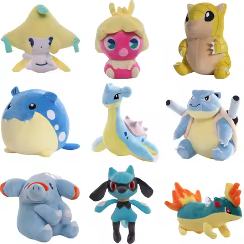Pokemon Pikachu Plush Blastoise Lapras Spheal Jirachi Sandshrew Phanpy Sandshrew Quilava Peluche Toy