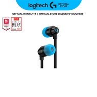 Logitech G333 Gaming Earphones with dual audio drivers in-line mic and volume control compatible wit
