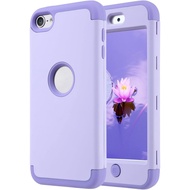 For iPod Touch 7/6/5th Generation Heavy Duty Shockproof High Impact Protective Case with Dual Layer 