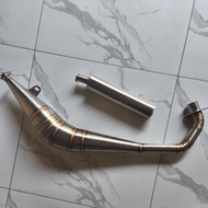 knalpot Side PowerBM Satria hiu Satria lumba stainless Original R474MF
