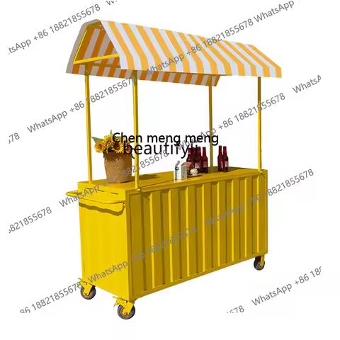 cc182Outdoor market stall trolley Night market stall cart Supermarket promotion Snack market Food tr