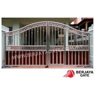 【PRE-ORDER MDSG 31】10x5.5ft Main Double Swing Gate / Pintu Pagar / Stainless Steel 304 / Aluminium / Klang Valley / KL