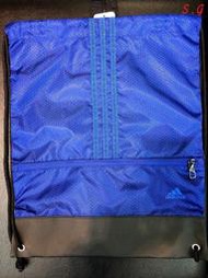 S.G ADIDAS 3SPER GYMBAG BAG 藍黑 拉鍊 防潑水 束口袋 簡易背包 健身後背包 AB2375