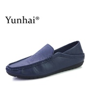 Yunhai 2019 Mens Set of Foot Breathable Casual PU Leather Shoes Mens Comfortable Driving Shoes