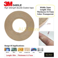 [3M 9495LE] Ultra-Strong Transparent Double Sided Tape for Phone Tablet Laptop LCD Screen Casing Rep