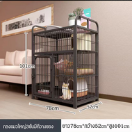 😺สินค้าอยู่ในไทย พร้อมส่ง😺 กรงแมว  กรงแมวขนาดใหญ่ Cat Cage กรงแมว3-4ชั้น กรงแมวคอนโด 86x62x140cm กรง