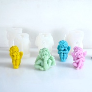 P.K.YO-Angel Silicone Candle Molds Different Angel Molds Mini Candle Mold Cute Handmade Angels Holid