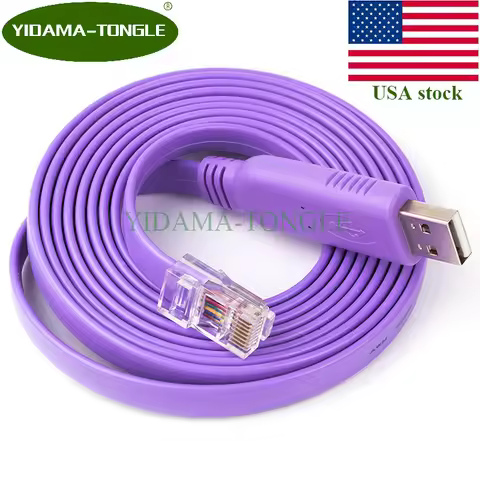 FTDI USB to RJ45 Purple Cable/Cord for Cisco Console Cable Windows 8, 7, Vista MAC Linux RS232 USA S